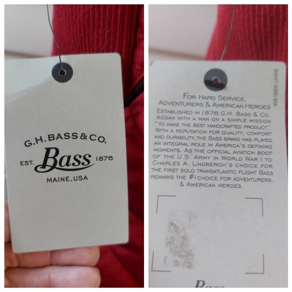 NWT G.H.Bass Womens Red Quilted Outdoors Vest Small - Picture 14 of 14